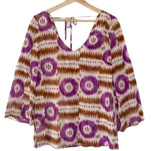 Trina Turk Purple and Brown Top/Coverup